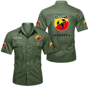 Racing Car Fans Exclusive Logo Short Sleeved Shirt, Gift For Racing Car Fans Lovers CAR444 - Army Green