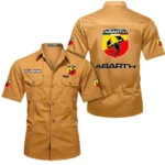 Compact Sports Car Exclusive Logo Short Sleeved Shirt, Gift For Compact Sports Car Enthusiasts CAR444 - Turmeric