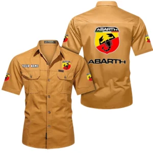 Compact Sports Car Exclusive Logo Short Sleeved Shirt, Gift For Compact Sports Car Enthusiasts CAR444 - Turmeric