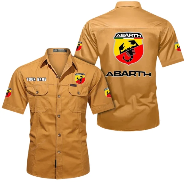 Compact Sports Car Exclusive Logo Short Sleeved Shirt, Gift For Compact Sports Car Enthusiasts CAR444 - Turmeric