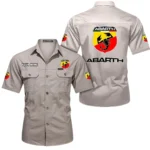 Motorsport Spirit Exclusive Logo Short Sleeved Shirt, Gift For Motorsport Spirit Lovers CAR444 - Beige