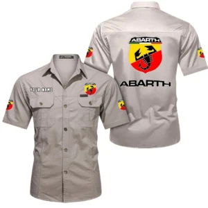 Motorsport Spirit Exclusive Logo Short Sleeved Shirt, Gift For Motorsport Spirit Lovers CAR444 - Beige