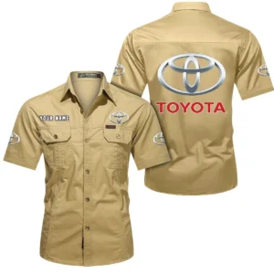 Pickup Truck Exclusive Logo Short Sleeved Shirt, Gift For Pickup Truck Enthusiasts CAR444 - Khaki