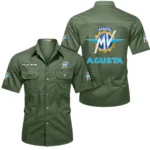 Sport Motorcycle Exclusive Logo Short Sleeved Shirt, Gift For Sport Motorcycle Enthusiasts CAR444 - Army Green