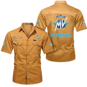 Exotic Motorcycle Exclusive Logo Short Sleeved Shirt, Gift For Exotic Motorcycle Enthusiasts CAR444 - Turmeric