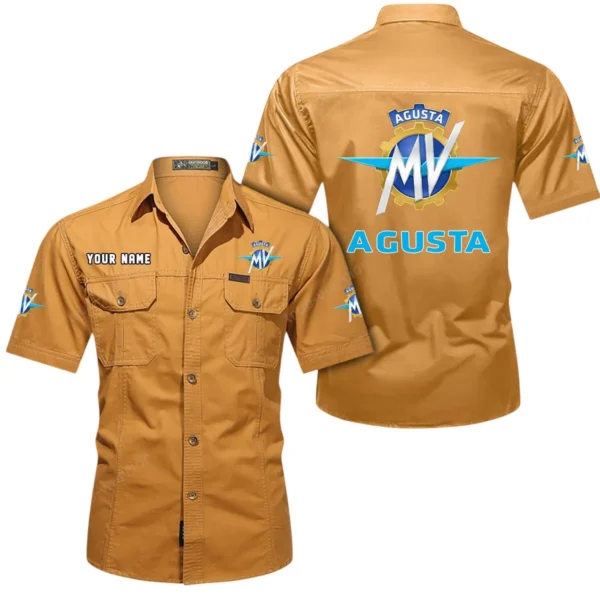 Exotic Motorcycle Exclusive Logo Short Sleeved Shirt, Gift For Exotic Motorcycle Enthusiasts CAR444 - Turmeric