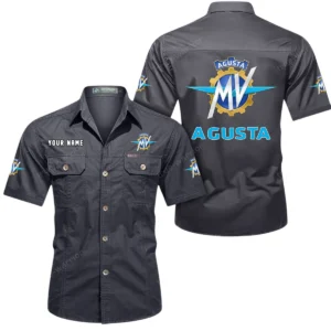 Agile Two-Wheeler Exclusive Logo Short Sleeved Shirt, Gift For Agile Two-Wheeler Enthusiasts CAR444 - Gray