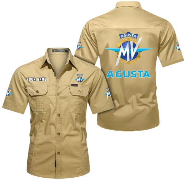 High-Performance Ride Exclusive Logo Short Sleeved Shirt, Gift For High-Performance Ride Enthusiasts CAR444 - Khaki