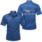 Touring Motorcycle Exclusive Logo Short Sleeved Shirt, Gift For Touring Motorcycle Lovers CAR444 - Cowboy Blue