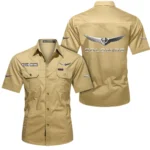 Scooter Exclusive Logo Short Sleeved Shirt, Gift For Scooter Lovers CAR444 - Khaki