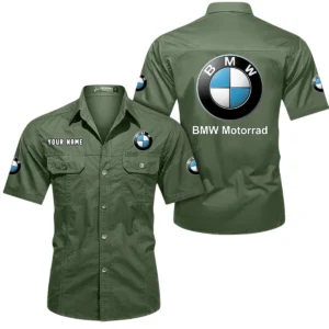 Adventure Motorcycle Exclusive Logo Short Sleeved Shirt, Gift For Adventure Motorcycle Lovers CAR444 - Army Green