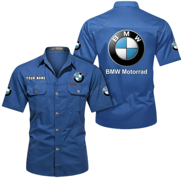 Sport Touring Motorbike Exclusive Logo Short Sleeved Shirt, Gift For Sport Touring Motorbike Lovers CAR444 - Cowboy Blue