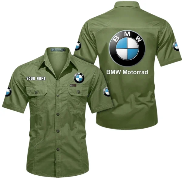 Dual-Sport Motorcycle Exclusive Logo Short Sleeved Shirt, Gift For Dual-Sport Motorcycle Lovers CAR444 - Fruit Green
