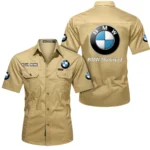 Enduro Motorbike Exclusive Logo Short Sleeved Shirt, Gift For Enduro Motorbike Enthusiasts CAR444 - Khaki