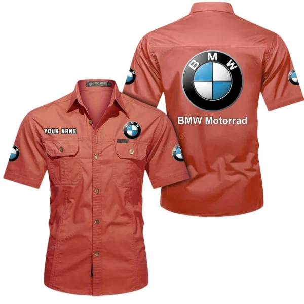 Long-Distance Touring Motorcycle Exclusive Logo Short Sleeved Shirt, Gift For Long-Distance Touring Motorcycle Enthusiasts CAR444 - Red