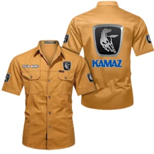 Transport Truck Exclusive Logo Short Sleeved Shirt, Gift For Transport Truck Lovers CAR444 - Turmeric