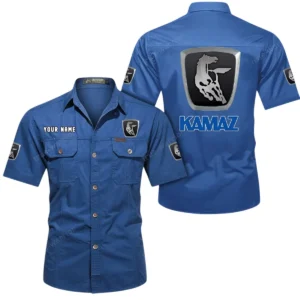 Rally Truck Exclusive Logo Short Sleeved Shirt, Gift For Rally Truck Enthusiasts CAR444 - Cowboy Blue