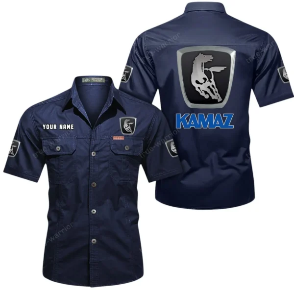 Cargo Hauler Exclusive Logo Short Sleeved Shirt, Gift For Cargo Hauler Lovers CAR444 - Dark Blue