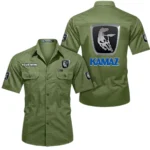 Military Truck Exclusive Logo Short Sleeved Shirt, Gift For Military Truck Lovers CAR444 - Fruit Green