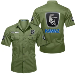 Military Truck Exclusive Logo Short Sleeved Shirt, Gift For Military Truck Lovers CAR444 - Fruit Green