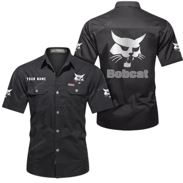 Skid Steer Machine Exclusive Logo Short Sleeved Shirt, Gift For Skid Steer Machine Lovers CAR444 - Black