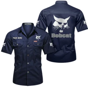 Compact Track Loader Exclusive Logo Short Sleeved Shirt, Gift For Compact Track Loader Lovers CAR444 - Dark Blue