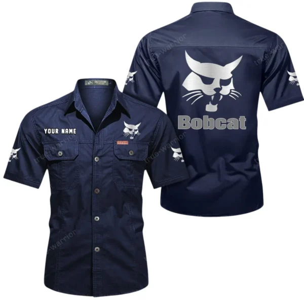 Compact Track Loader Exclusive Logo Short Sleeved Shirt, Gift For Compact Track Loader Lovers CAR444 - Dark Blue