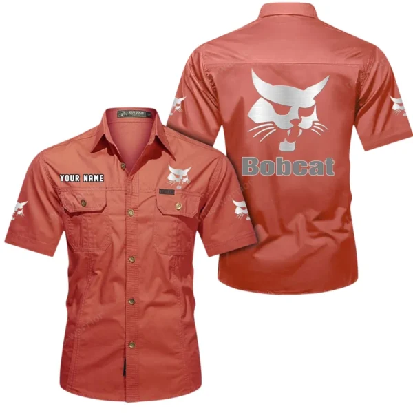 Earthmoving Machine Exclusive Logo Short Sleeved Shirt, Gift For Earthmoving Machine Enthusiasts CAR444 - Red