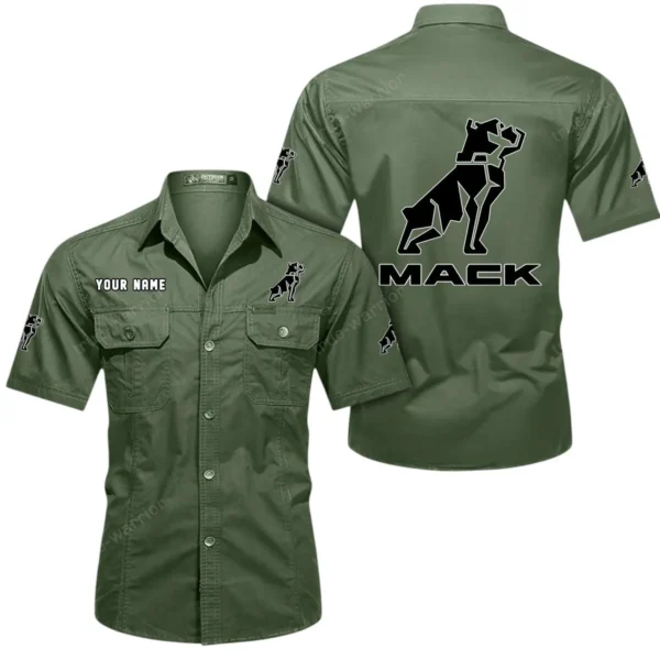 Compact Work Machine Exclusive Logo Short Sleeved Shirt, Gift For Compact Work Machine Enthusiasts CAR444 - Army Green