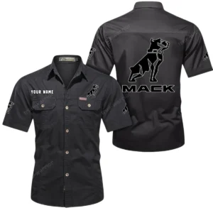 Heavy Truck Exclusive Logo Short Sleeved Shirt, Gift For Heavy Truck Enthusiasts CAR444 - Black