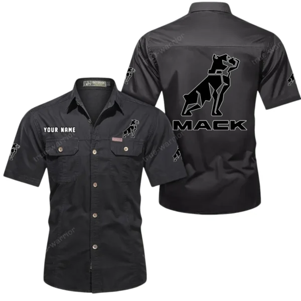 Heavy Truck Exclusive Logo Short Sleeved Shirt, Gift For Heavy Truck Enthusiasts CAR444 - Black