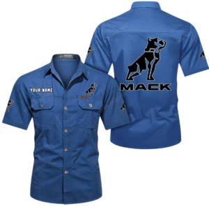 Long-Haul Vehicle Exclusive Logo Short Sleeved Shirt, Gift For Long-Haul Vehicle Enthusiasts CAR444 - Cowboy Blue