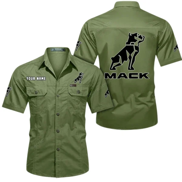 Freight Truck Exclusive Logo Short Sleeved Shirt, Gift For Freight Truck Enthusiasts CAR444 - Fruit Green