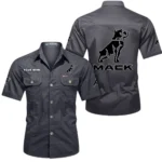Commercial Lorry Exclusive Logo Short Sleeved Shirt, Gift For Commercial Lorry Enthusiasts CAR444 - Gray