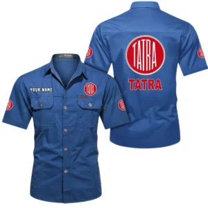 All-Terrain Truck Exclusive Logo Short Sleeved Shirt, Gift For All-Terrain Truck Enthusiasts CAR444 - Cowboy Blue