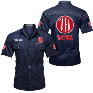 Expedition Vehicle Exclusive Logo Short Sleeved Shirt, Gift For Expedition Vehicle Enthusiasts CAR444 - Dark Blue