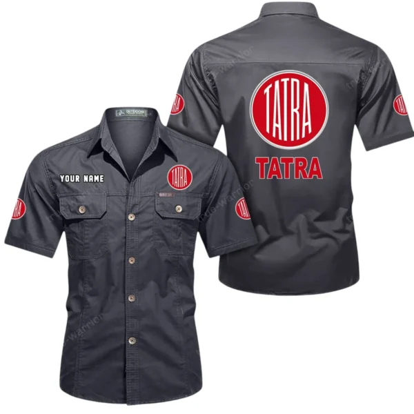 Rugged Truck Exclusive Logo Short Sleeved Shirt, Gift For Rugged Truck Enthusiasts CAR444 - Gray