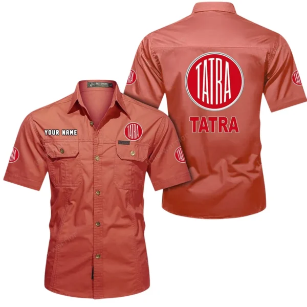 Adventure Truck Exclusive Logo Short Sleeved Shirt, Gift For Adventure Truck Enthusiasts CAR444 - Red