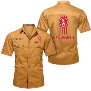 Industrial Vehicle Exclusive Logo Short Sleeved Shirt, Gift For Industrial Vehicle Lovers CAR444 - Turmeric