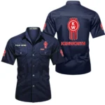 Freight Truck Exclusive Logo Short Sleeved Shirt, Gift For Freight Truck Enthusiasts CAR444 - Dark Blue