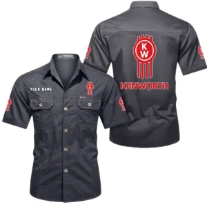 Transport Vehicle Exclusive Logo Short Sleeved Shirt, Gift For Transport Vehicle Lovers CAR444 - Gray