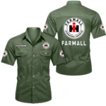 Classic Farm Tractor Exclusive Logo Short Sleeved Shirt, Gift For Classic Farm Tractor Lovers CAR444 - Army Green