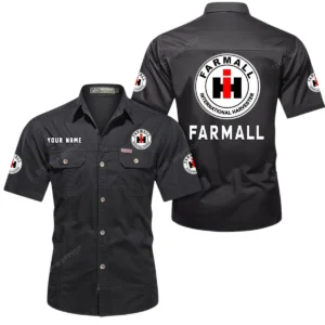Vintage Field Machine Exclusive Logo Short Sleeved Shirt, Gift For Vintage Field Machine Lovers CAR444 - Black