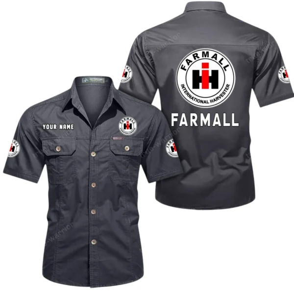 Crop Harvester Exclusive Logo Short Sleeved Shirt, Gift For Crop Harvester Lovers CAR444 - Gray