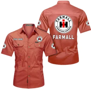 Agricultural Power Machine Exclusive Logo Short Sleeved Shirt, Gift For Agricultural Power Machine Enthusiasts CAR444 - Red
