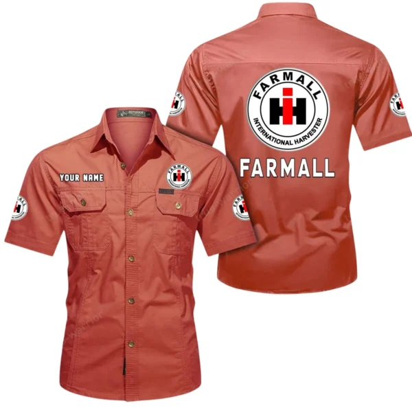 Agricultural Power Machine Exclusive Logo Short Sleeved Shirt, Gift For Agricultural Power Machine Enthusiasts CAR444 - Red
