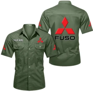Off-Road SUV Exclusive Logo Short Sleeved Shirt, Gift For Off-Road SUV Enthusiasts CAR444 - Army Green