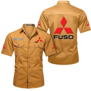 Auto Exclusive Logo Short Sleeved Shirt, Gift For Auto Enthusiasts CAR444 - Turmeric