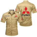 Family Hatchback Exclusive Logo Short Sleeved Shirt, Gift For Family Hatchback Enthusiasts CAR444 - Khaki