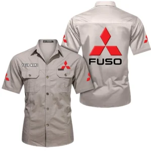 Urban Compact Exclusive Logo Short Sleeved Shirt, Gift For Urban Compact Enthusiasts CAR444 - Beige